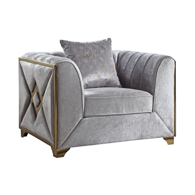 Galaxy Home Velencia Silver Chair GLXY-601955552493