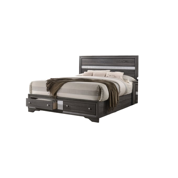 Galaxy Home Matrix Gray Full Drawer Bed GLXY-698781170137