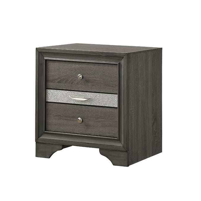 Galaxy Home Matrix Gray Wood Night Stand GLXY-808857668363