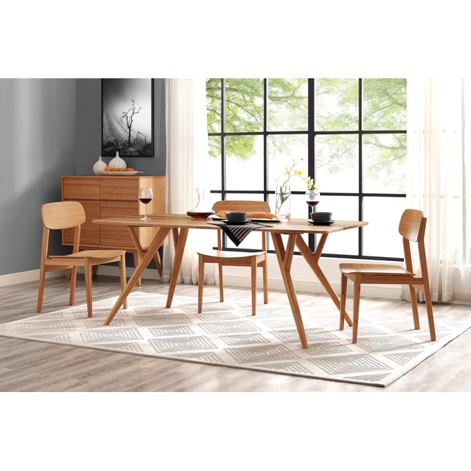 Greenington Azara Caramelized Bamboo 5pc Dining Room Set GRN-GA000-DR-S2