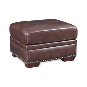 GTR Toulouse Brown Leather Ottoman