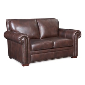 GTR Toulouse Brown Leather Loveseat