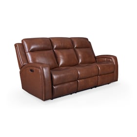 GTR Cheyenne Saddle Leather Dual Zero Gravity Power Sofa