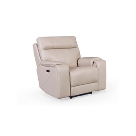 GTR Bandera Putty Leather Dual Zero Gravity Power Layflat Glider Recliner