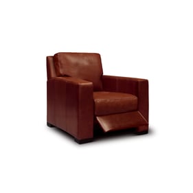 GTR Santiago Russet Brown Leather Manual Push Back Recliner