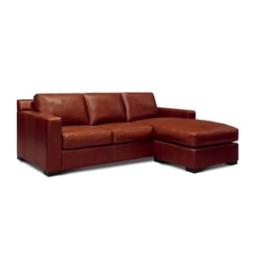 GTR Santiago Russet Brown Leather Sectional