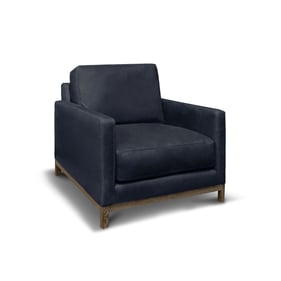 GTR Monterrey Navy Leather Accent Chair