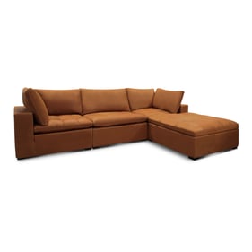 GTR Nirvana Maple Leather 4pc Modular Sectional