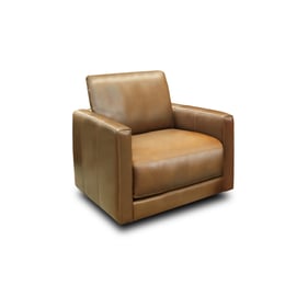 GTR Raffa Bronze Leather Swivel Armchair