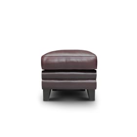 GTR Adriana Burgundy Leather Ottoman Footstool