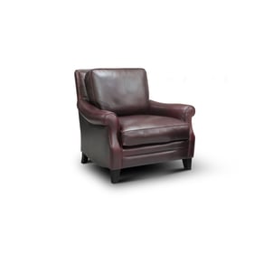 GTR Adriana Burgundy Leather Armchair