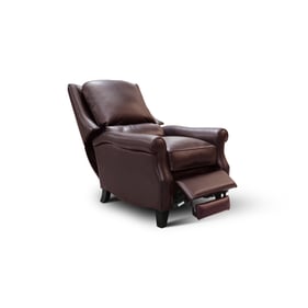 GTR Adriana Burgundy Leather Manual Recliner Armchair