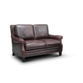 Adriana 100% Top Grain Leather Traditional Loveseat