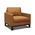 Metropole 100% Top Grain Pull Up Leather Mid-century Armchair