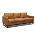 Metropole 100% Top Grain Pull Up Leather Mid-century Sofa