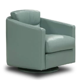 GTR Campbell Pewter Leather Swivel Chair