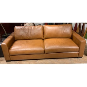 GTR Newport Cinnamon Leather Sofa