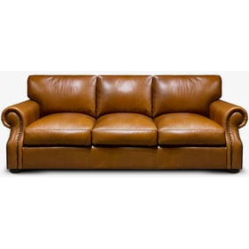 GTR Baxter II Golden Rod Leather Sofa