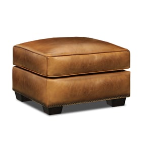 GTR Valencia Tan Leather Ottoman