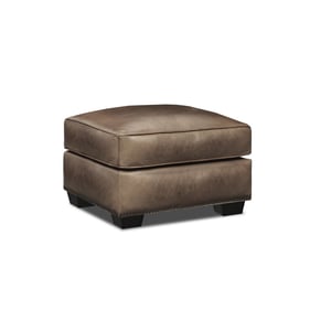 GTR Valencia Taupe Leather Ottoman