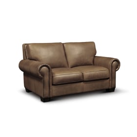 GTR Valencia Taupe Leather Loveseat