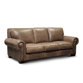 GTR Valencia Taupe Leather Sofa