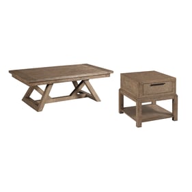 Hammary Skyline Warm Rustic Gray Evans 3pc Coffee Table Set