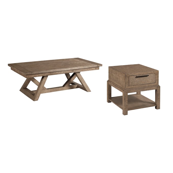 Hammary Skyline Warm Rustic Gray Evans 3pc Coffee Table Set HAM-010-910-OCT-S1