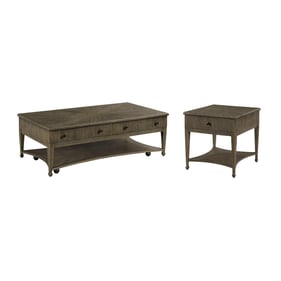 Hammary Emporium Medium Stain Shadow 3pc Coffee Table Set