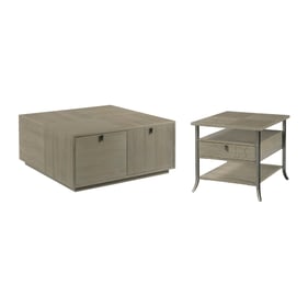 Hammary Creston Natural Gray Palmer 3pc Coffee Table Set