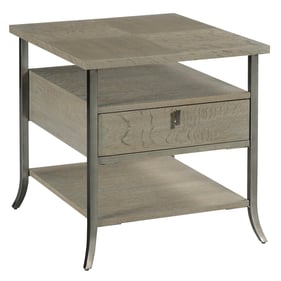 Hammary Creston Natural Gray Rockford Rectangular Drawer End Table