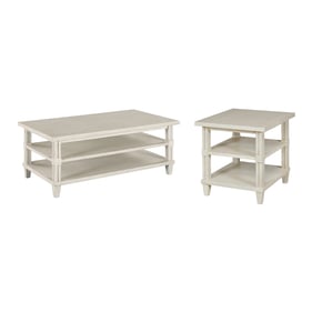 Hammary Grand Bay White Wayland 3pc Coffee Table Set