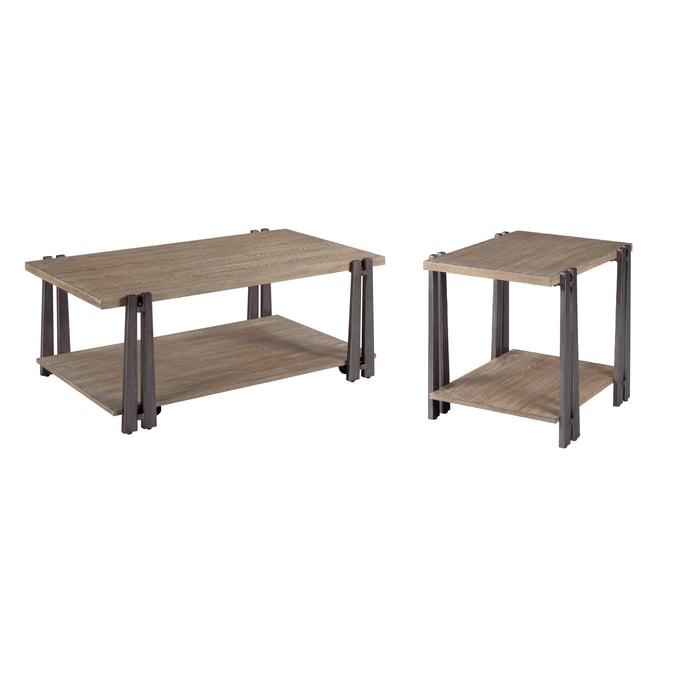 Hammary Pasadena Hamilton Weathered Carmel 3pc Coffee Table Set HAM-029-910-OCT-S1