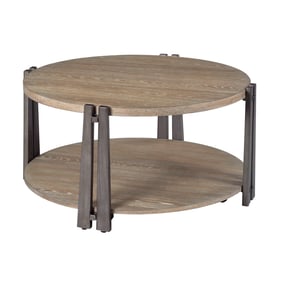 Hammary Light Stain Charcoal Metal Coffee Table