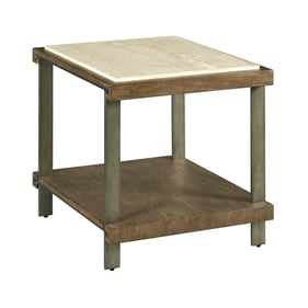 Hammary Medium Stain Gunmetal Gray End Table