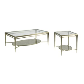 Hammary Galerie Champagne Rectangular 3pc Coffee Table Set