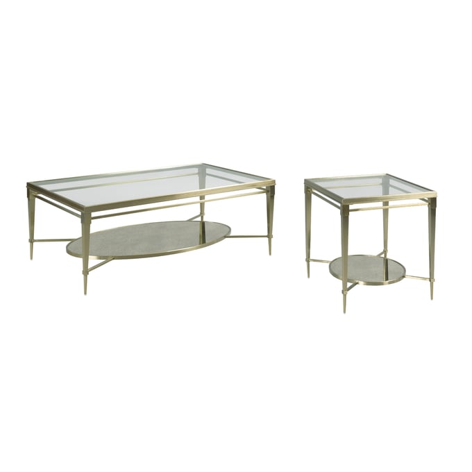 Hammary Galerie Champagne Rectangular 3pc Coffee Table Set HAM-036-910-OCT-S1