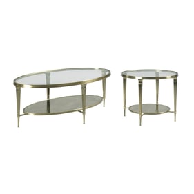 Hammary Galerie Champagne 3pc Oval Coffee Table Set