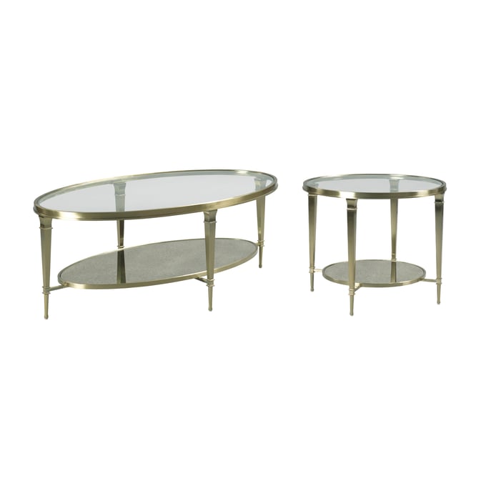 Hammary Galerie Champagne 3pc Oval Coffee Table Set HAM-036-912-OCT-S2