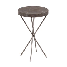 Hammary West End Soft Griege Round Chairside Table