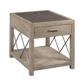 Hammary West End Soft Griege Rectangular Drawer End Table