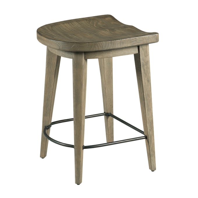 2 Hammary Light Stain Weathered Pine Bar Stools HAM-051-690