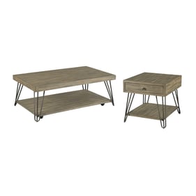 Hammary Sanbern Weathered Pine Rectangular 3pc Coffee Table Set