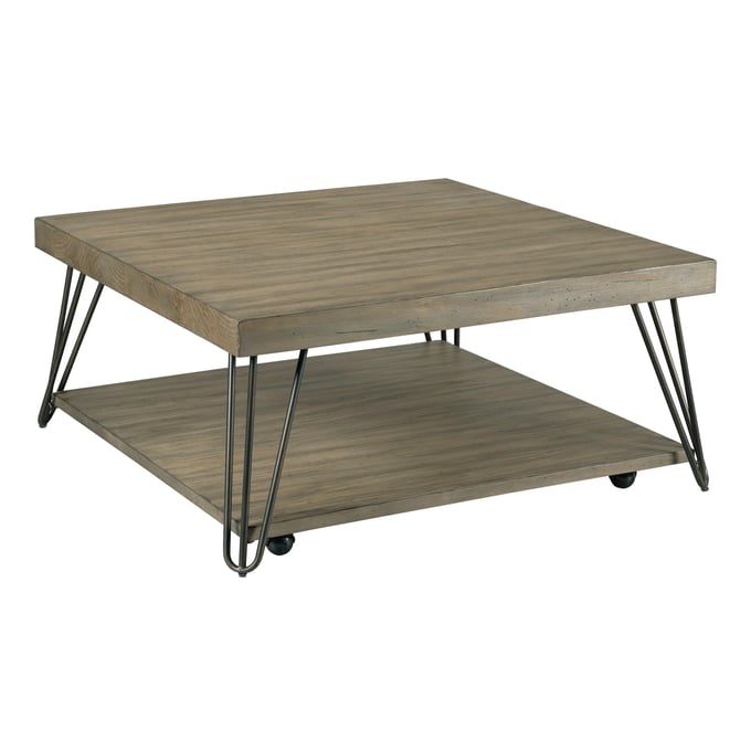 Hammary Light Stain Weathered Pine Square Coffee Table HAM-051-912