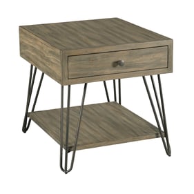 Hammary Light Stain Weathered Pine Drawer End Table