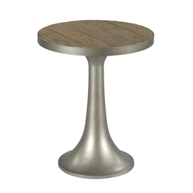 Hammary Light Brown And Natural Silver Chairside Table