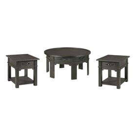 Hammary Lillith Vintage Black 3pc Coffee Table Set