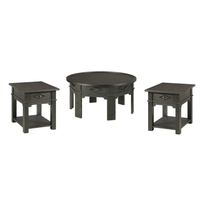 Hammary Lillith Vintage Black 3pc Coffee Table Set HAM-068-911-OCT