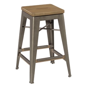 2 Hammary Light Stain Natural Pecan Counter Stools