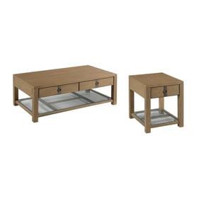 Hammary Maya Natural Pecan 3pc Coffee Table Set